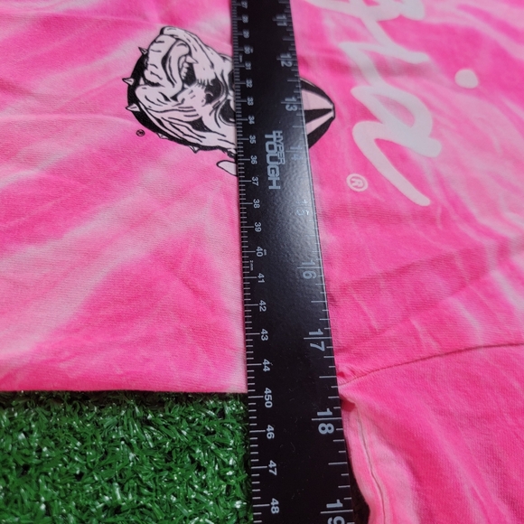 Georgia Bulldogs Women's Pink Tie-Dye T Shirt Size Small Hanes Tag UGA NCAA New - Picture 5 of 6